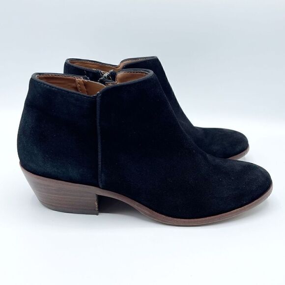 Sam Edelman Petty Black Suede Ankle Boot - Picture 2 of 10